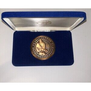 Vintage Pearl Harbor Survivors Assn Medal in Case~Vintage WWII Vet/Veterans